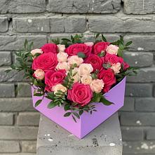 Цветочная композиция из Розы в коробке в Электроизолятор