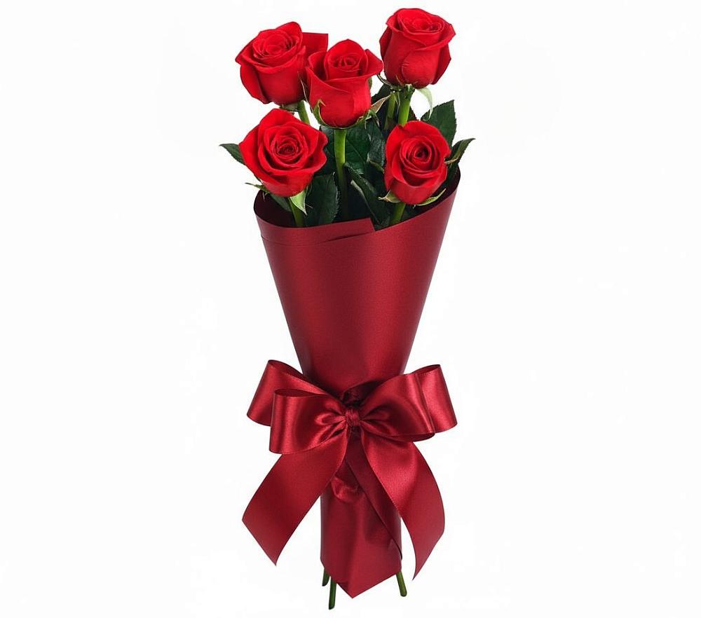 Букет 5 Красных роз Эдлесс Лав в Электроизолятор