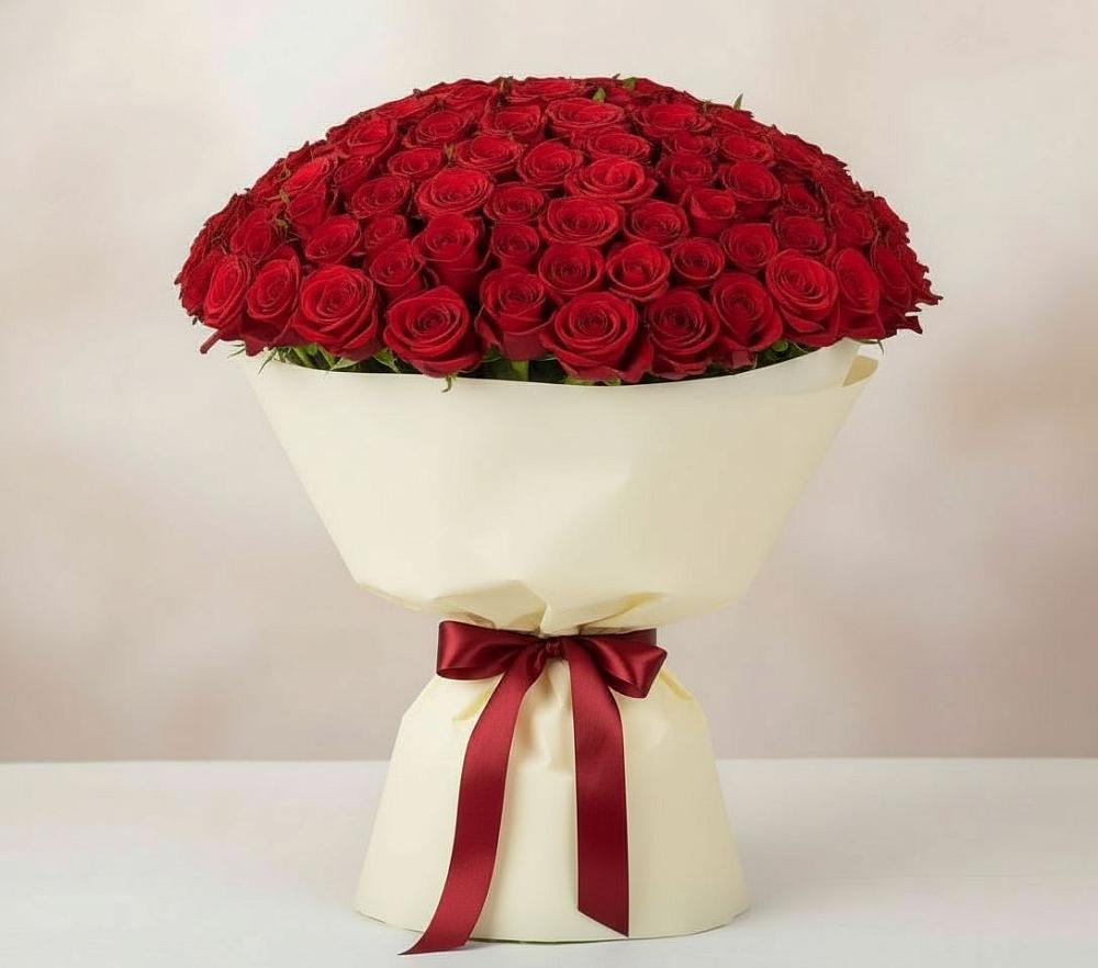 Букет 101 Красная роза Милано в Электроизолятор