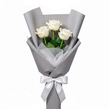 Букет 3 белые розы в Электроизолятор