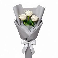 Букет 3 белые розы в Электроизолятор