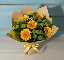 Букет цветов из:  Герберы и Хризантемы в Электроизолятор