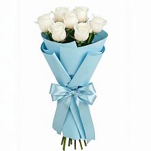 Букет 7 белых роз Проуд в Электроизолятор