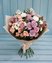 Букет цветов из:  Хризантемы, Розы и Альстромерии #REPLACE_PRED# Электроизолятор