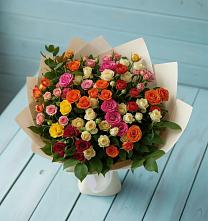 Букет Микс из разноцветных кустовых роз #REPLACE_PRED# Электроизолятор